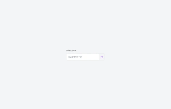 Custom Date Picker with TailwindCSS and Vanilla JavaScript