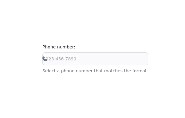 Default phone input