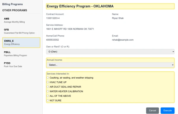 Energy Efficiency Program - Oklahoma