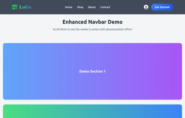 Enhanced Modern Navbar