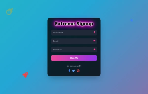 Extreme Signup Page