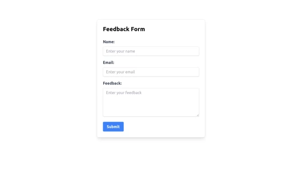 Feedback Form with fabform.io