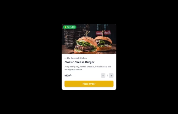 Food Order Card