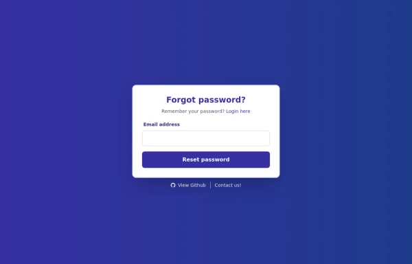 Forgot Password Form