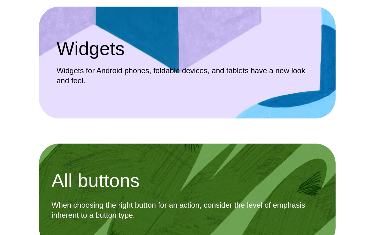 google ui cards