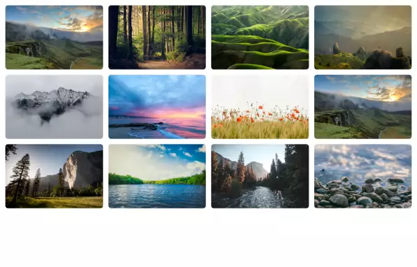 Image gallery using grid