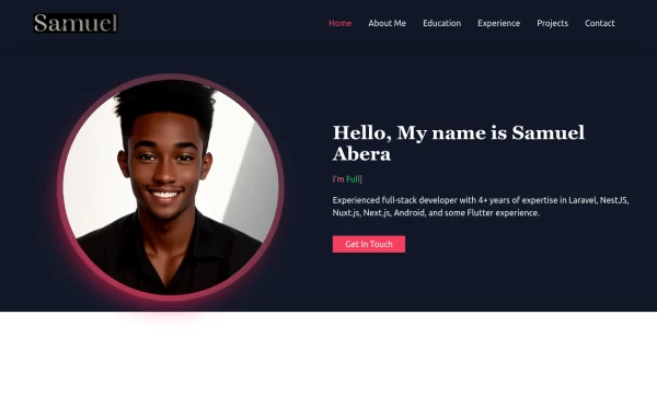 Portfolio Hero Section 1