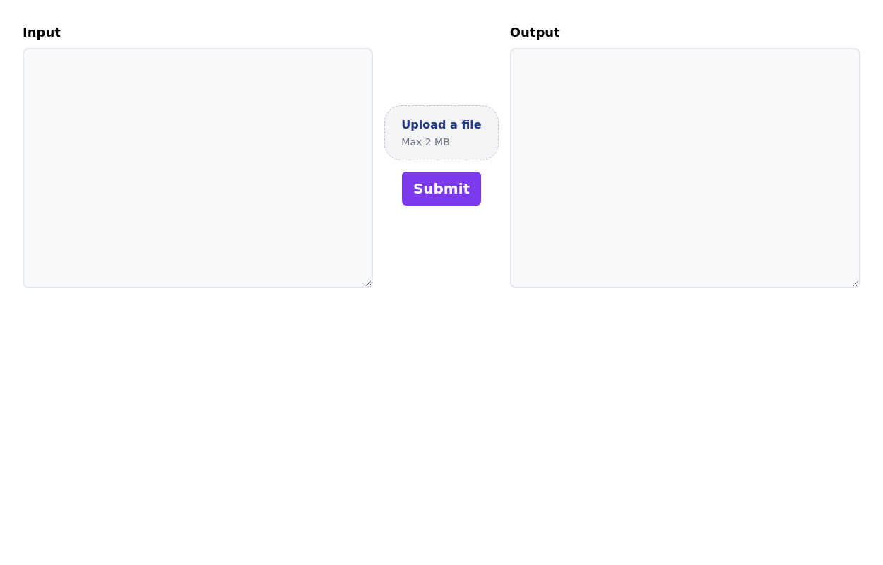 Input output form