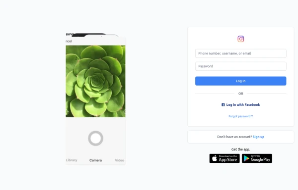 Instagram Login Clone