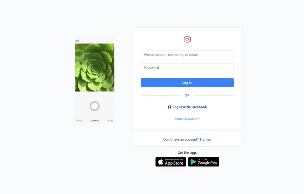 Instagram Login Clone