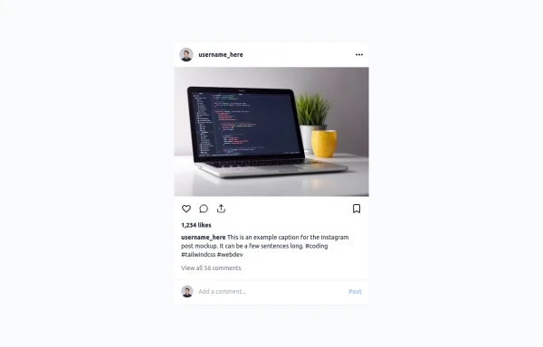 Instagram Post UI Mockup