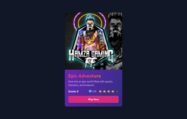 Interactive Game Flip Card – Pure HTML & CSS Component