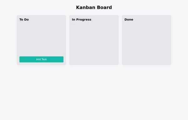 Interactive Kanban Board