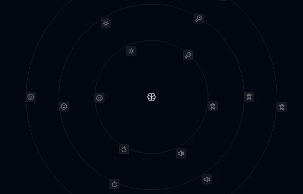 Interactive Multi-Layer Orbit Animation with Tailwind CSS