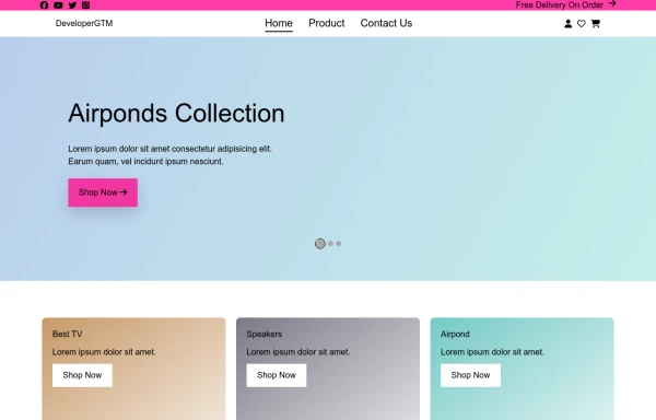 landing page