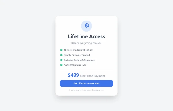 Lifetime Access (iOS 26 Style)