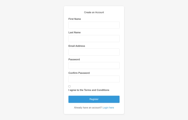 login form