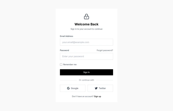 Login form