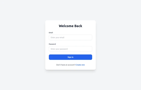login form