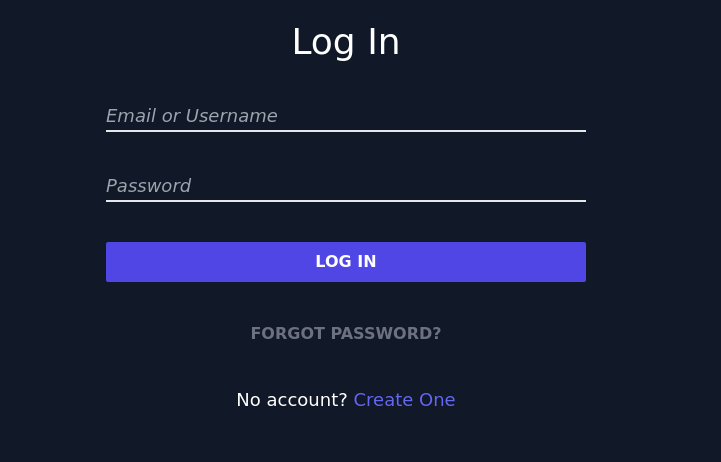 Login form