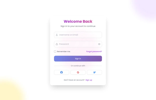 Login form with fully functionl and best