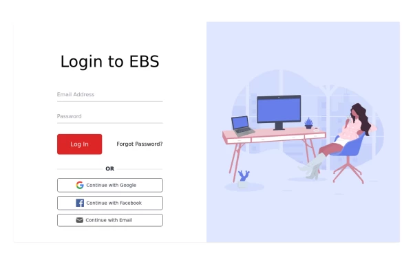 login page