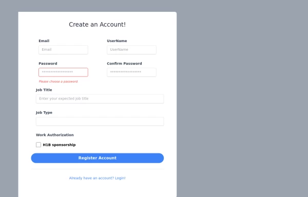 Login page with tailwind (SB admin 2)