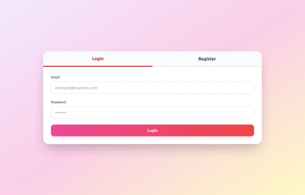 Login / Register Form