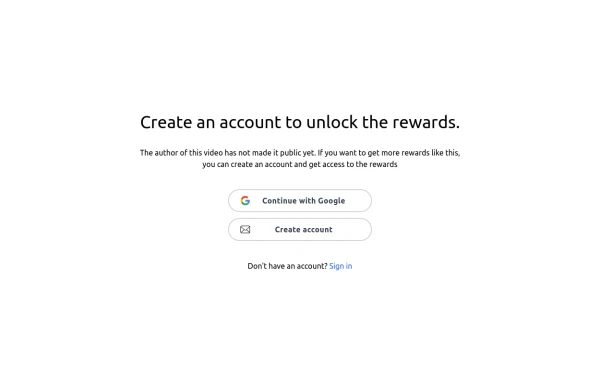 Login screen