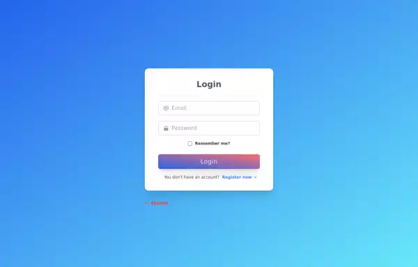 Login template