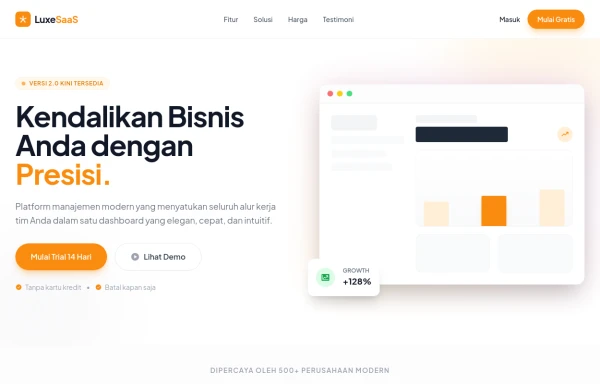 LuxeSaaS Landing Page