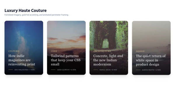 Luxury Blog Cards