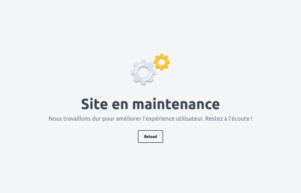 Maintenance page template