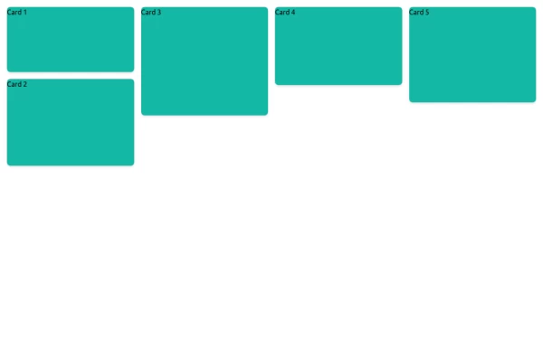 masonary cards effect using columns