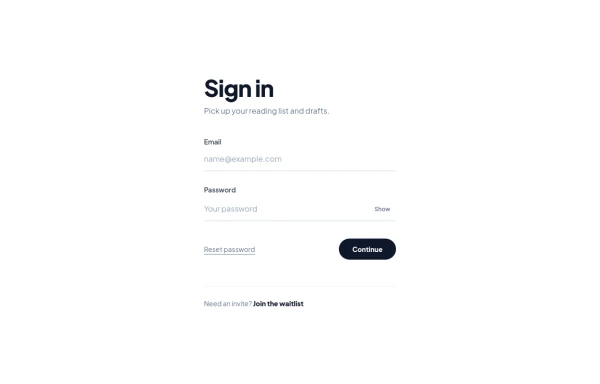 Minimal Ghost Login Form
