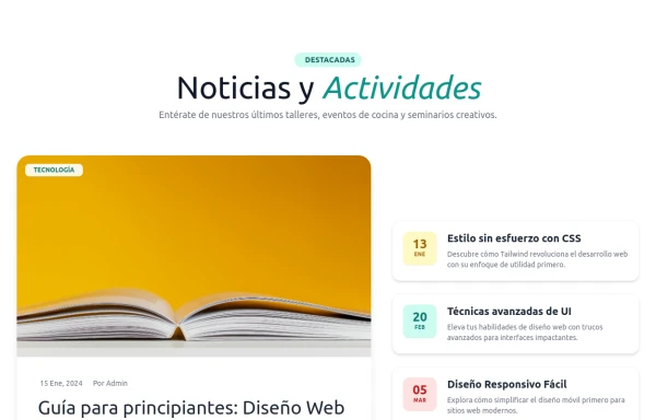 Modern Editorial News & Events Section