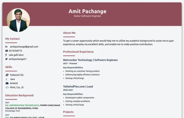 Modern resume template