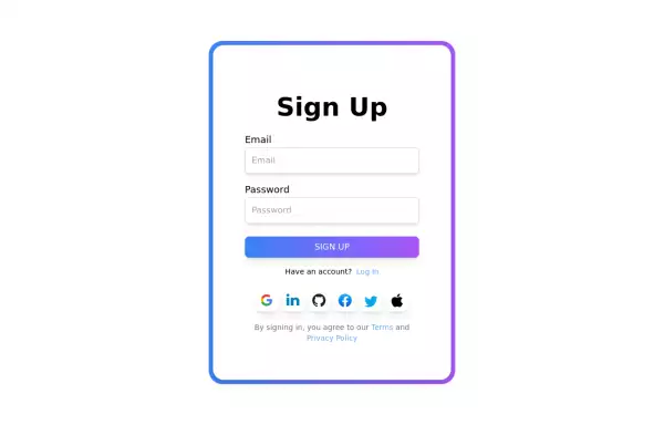 Modern Sign Up Page