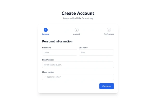 Multi-Step Form with Progress Tracker
