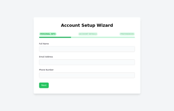 Multi-Step Form Wizard