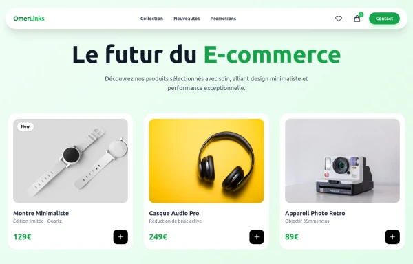 navbar moderne et epure