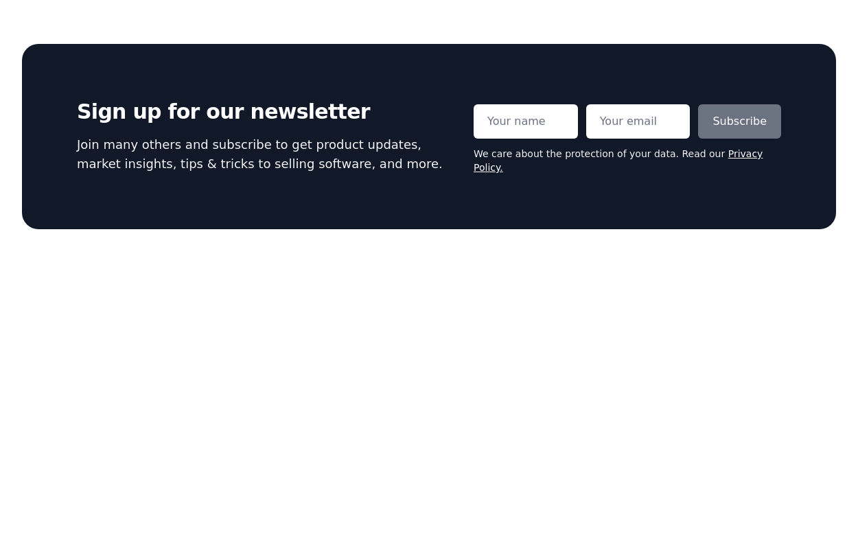 Newsletter Signup Form