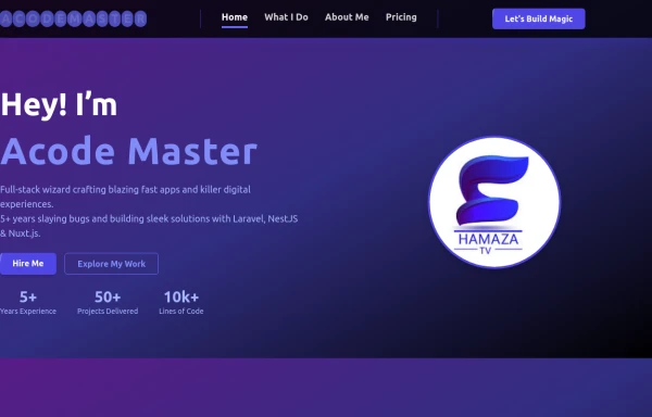 Next-Gen Hero Section – Tailwind CSS Component