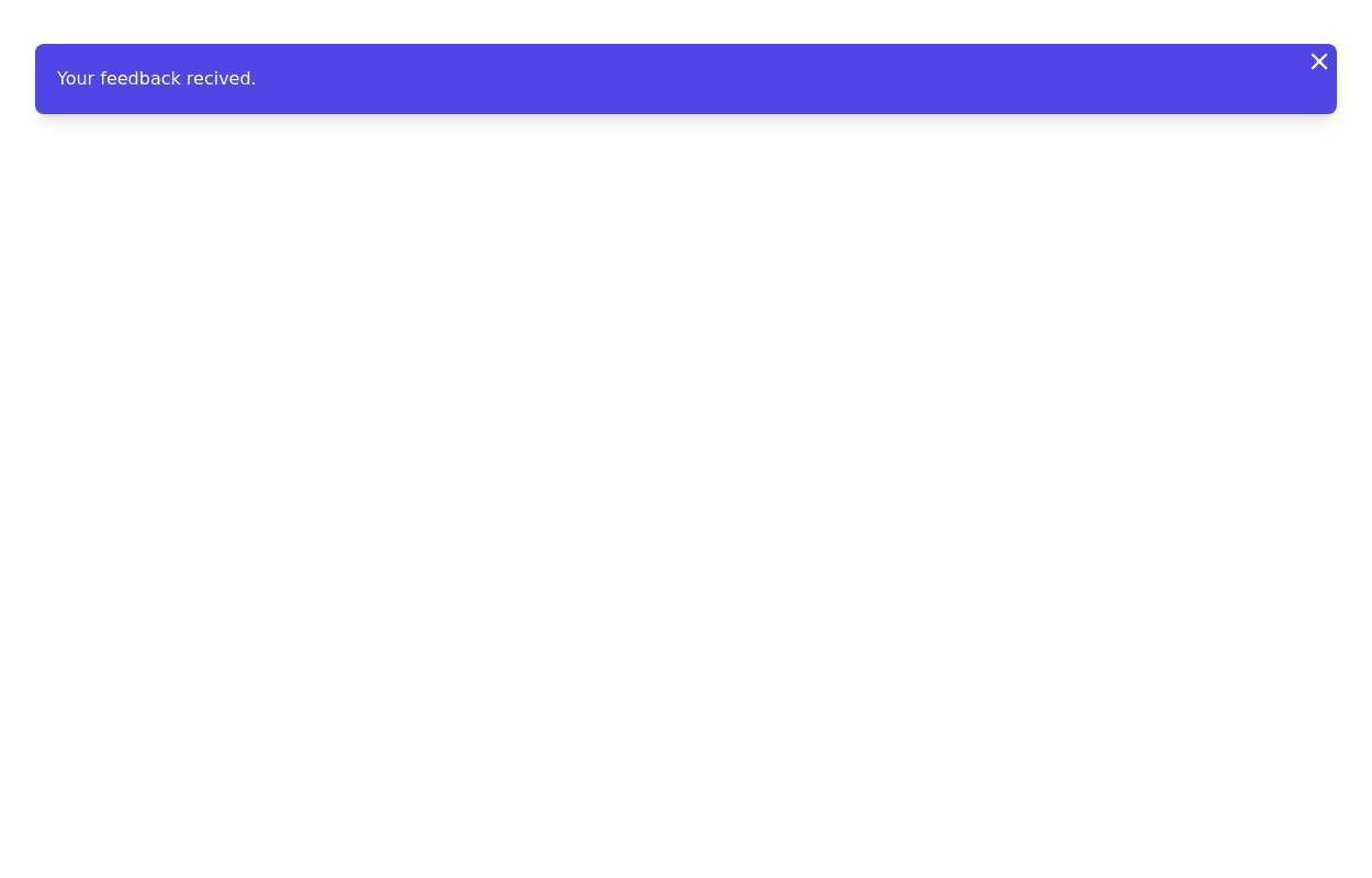 Dismissible alert bar