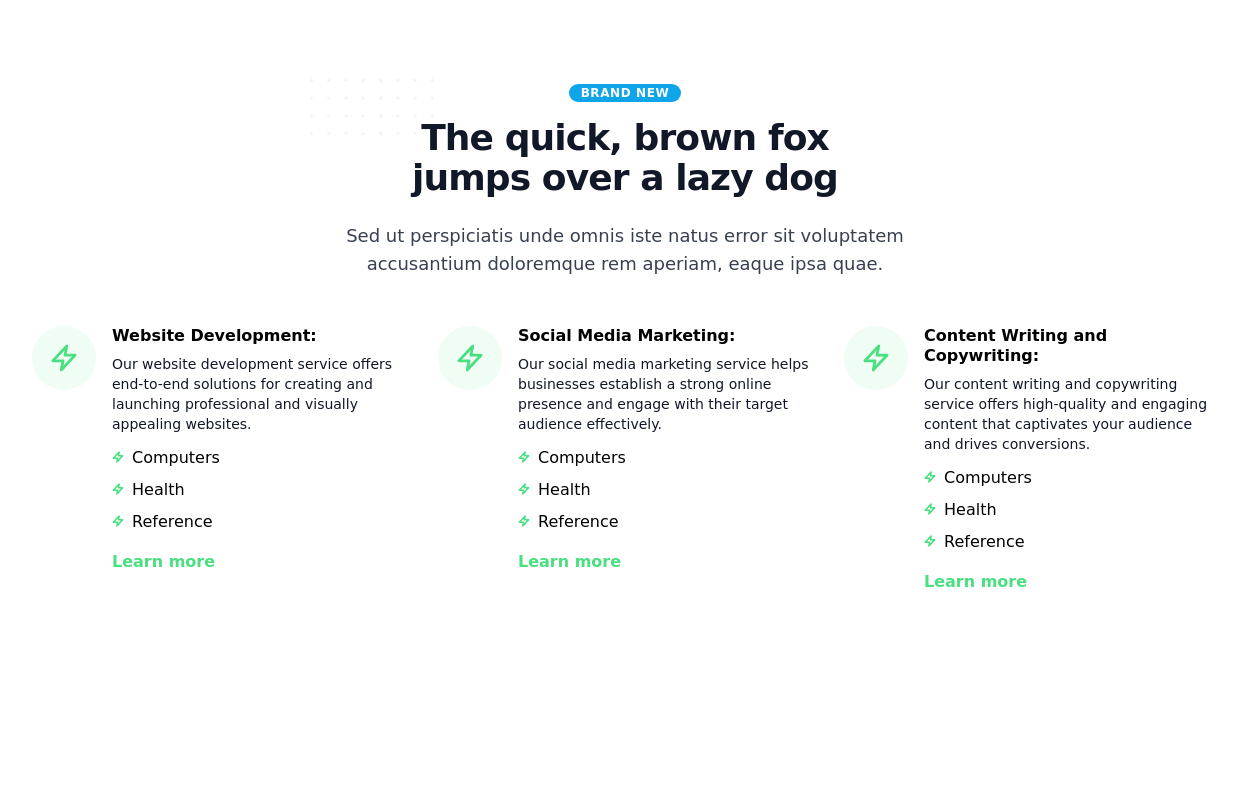 Our services component