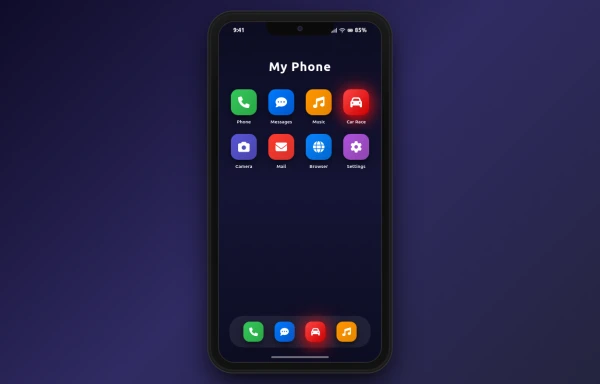 Phone Simulator with Built-in Car Racing Game and Play.