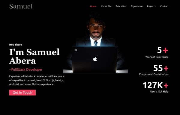 Portfolio Hero Section 3