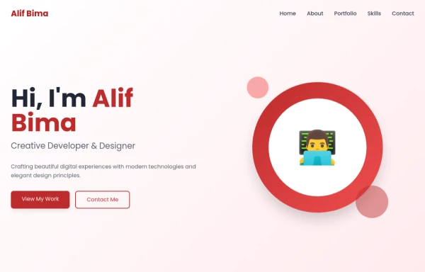 Portofolio website Modern