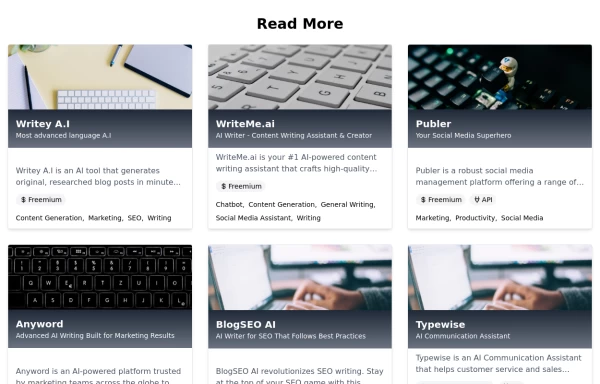 Posts / Articles card grid