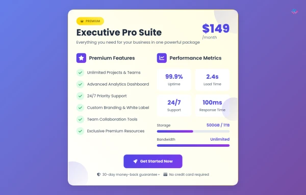 Premium Tailwind CSS Card Component